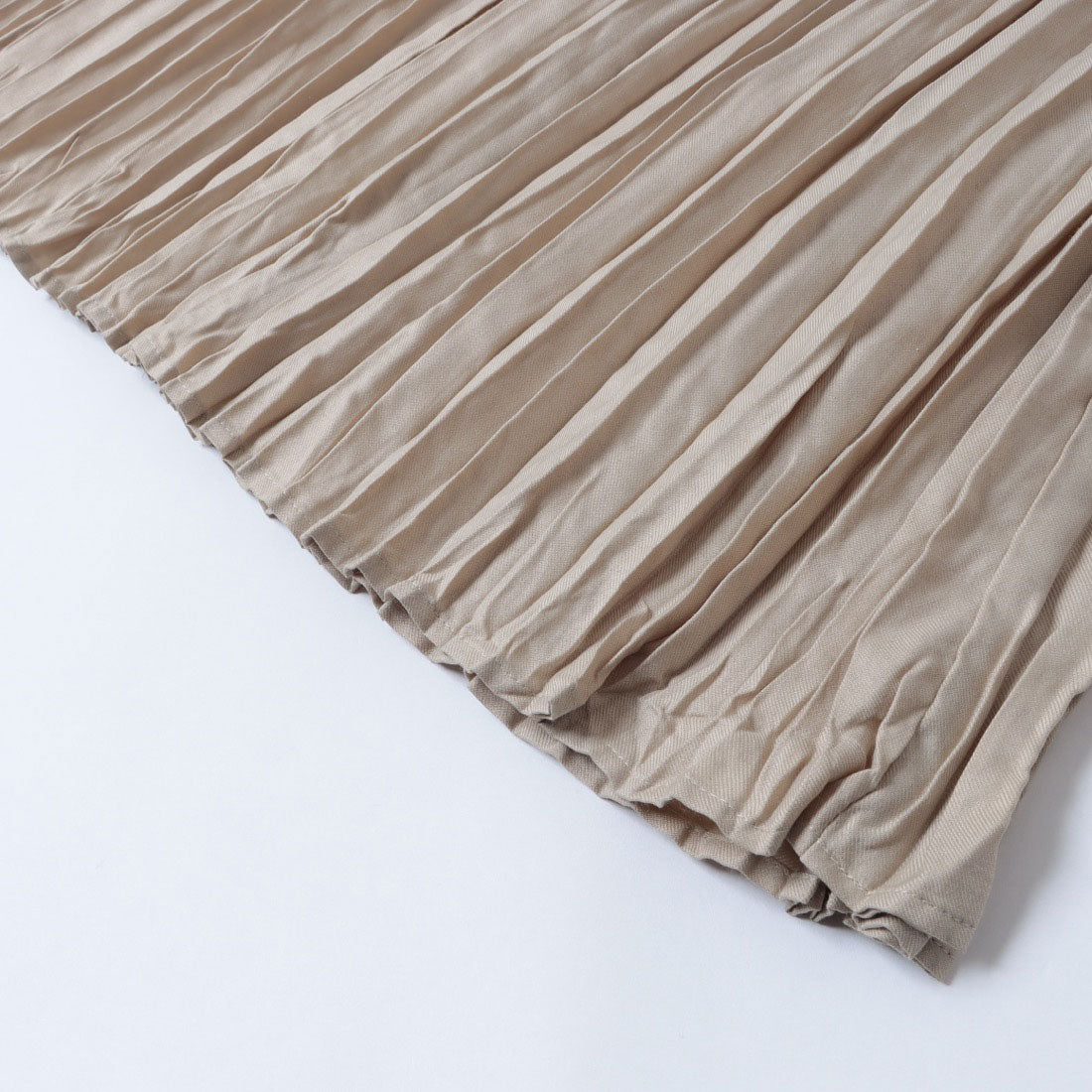 リラシク LILASIC リネンMIXプリーツスカート (ベージュ) ベージュ