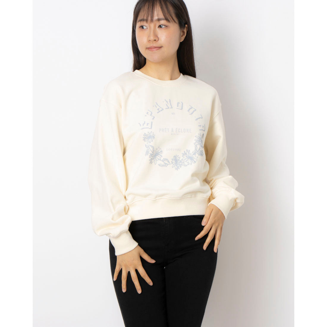 ルエブル LOEUVRE Graphic Sweatshirt - 00 （L/BEIGE） Loeuvre Graphic Sweatshirt - 00