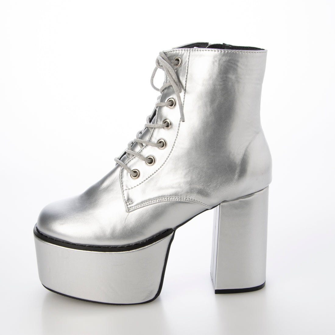 LoveHunter Square Toe Platform Lace-Up Boots/1542