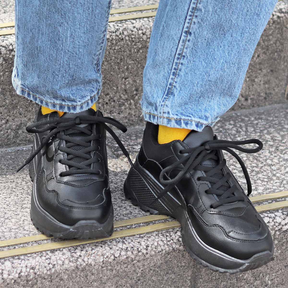 LoveHunter Thick-soled Dad Lace-up Sneakers/1536