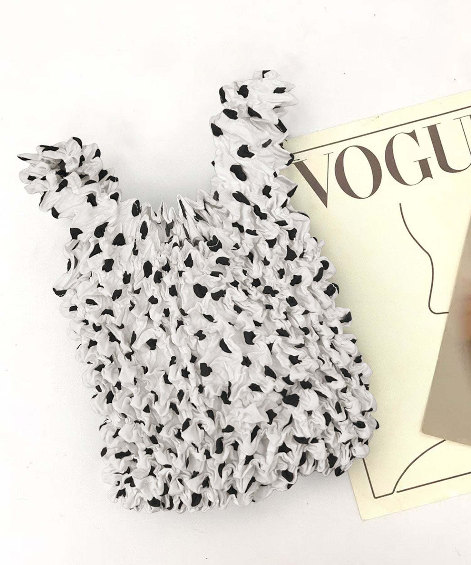 ロワ LOWO ドロールバッグ (ホワイトドット) ホワイトドット