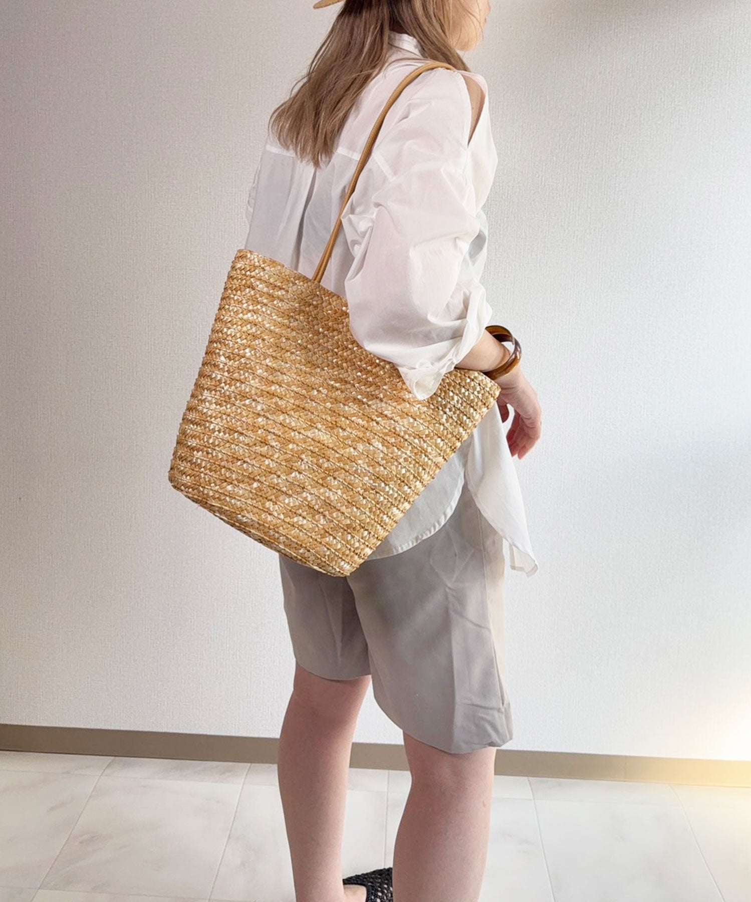 ラスドット lus. かごバッグ (ベージュ) ベージュ