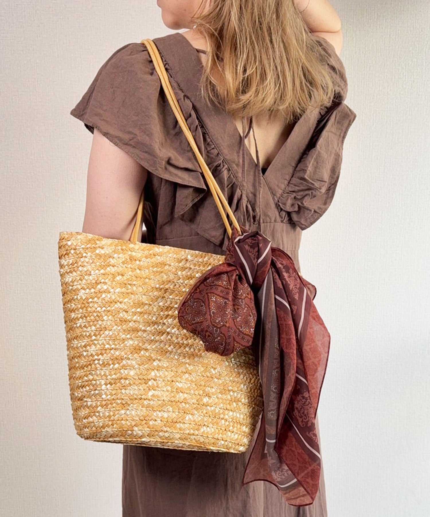 ラスドット lus. かごバッグ (ベージュ) ベージュ