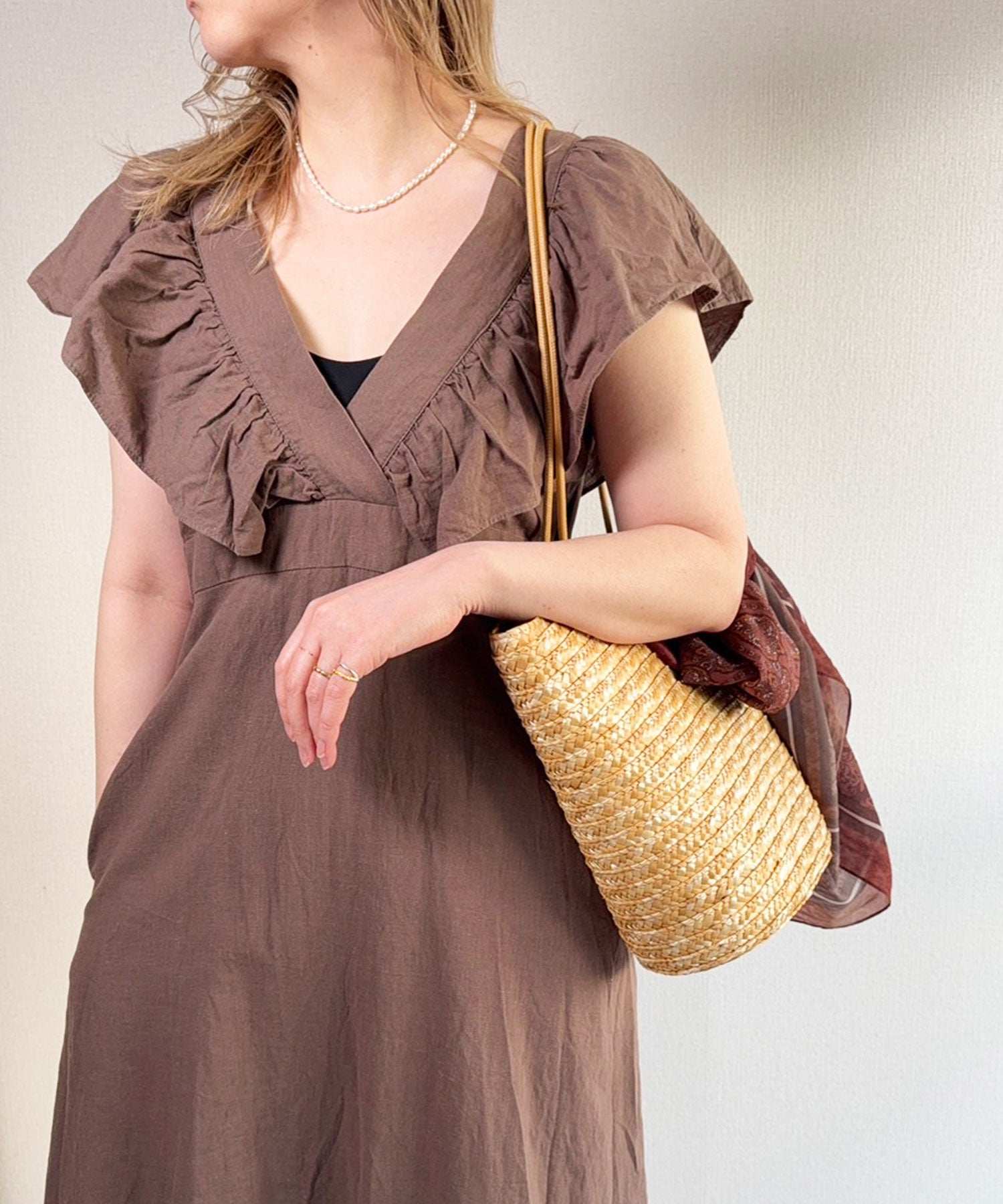 ラスドット lus. かごバッグ (ベージュ) ベージュ