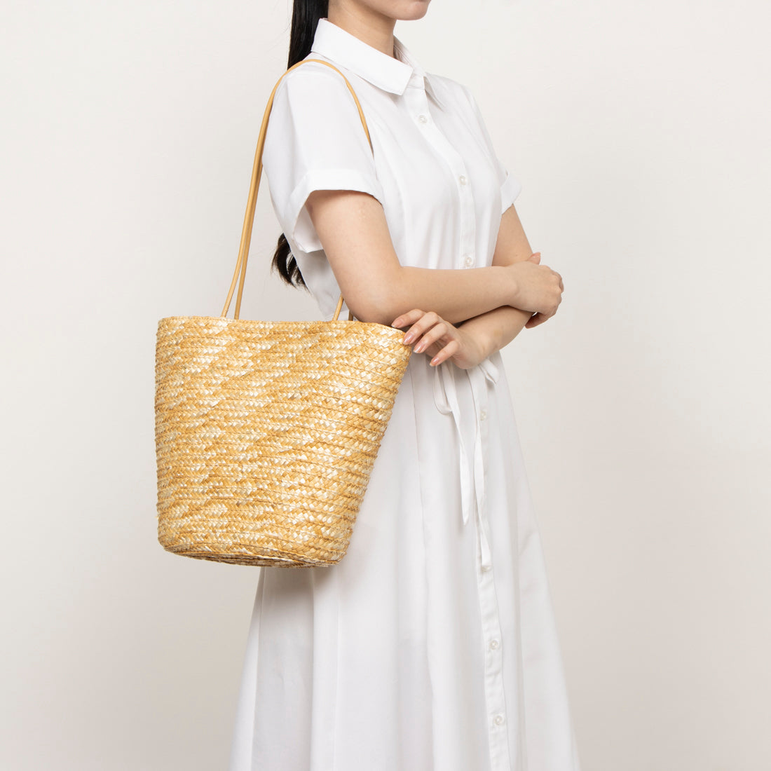 ラスドット lus. かごバッグ (ベージュ) ベージュ