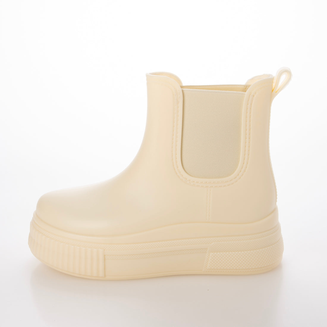 ラスドット lus. 厚底サイドゴアレインブーツ (ホワイト) ホワイト