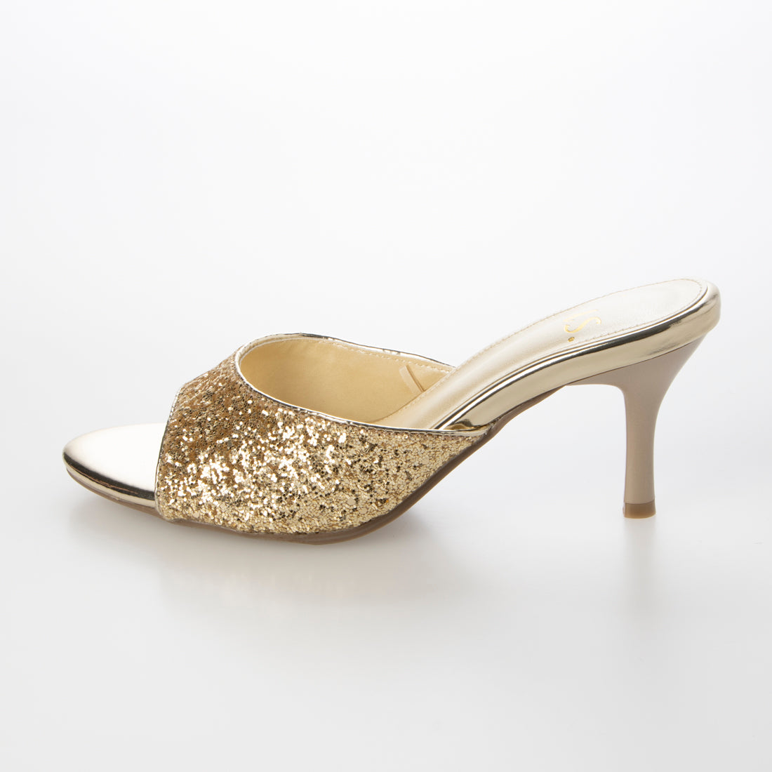 ラスドット lus. グリッターミュールサンダル