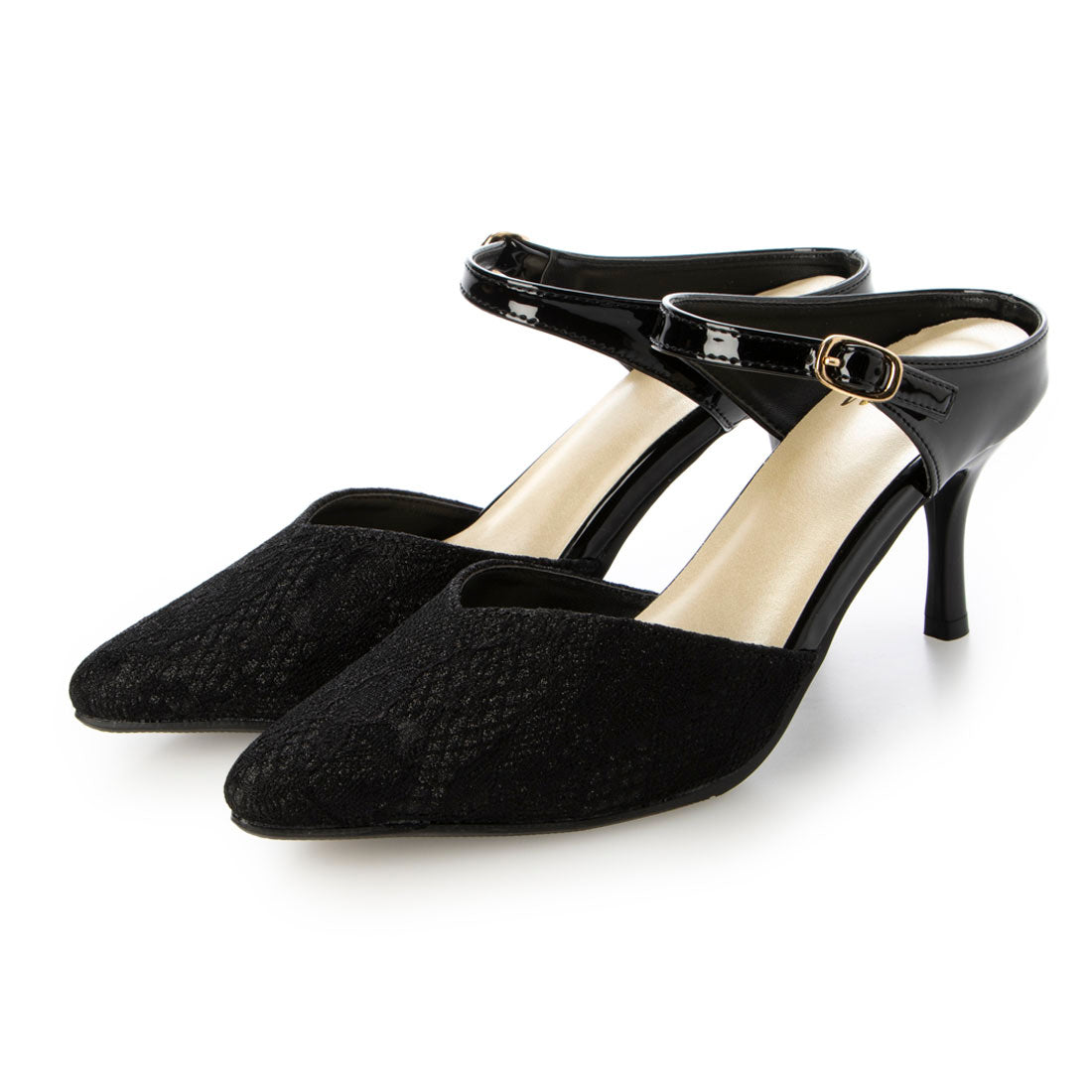 Lusdot. Mixed Material Combination Mule Sandals