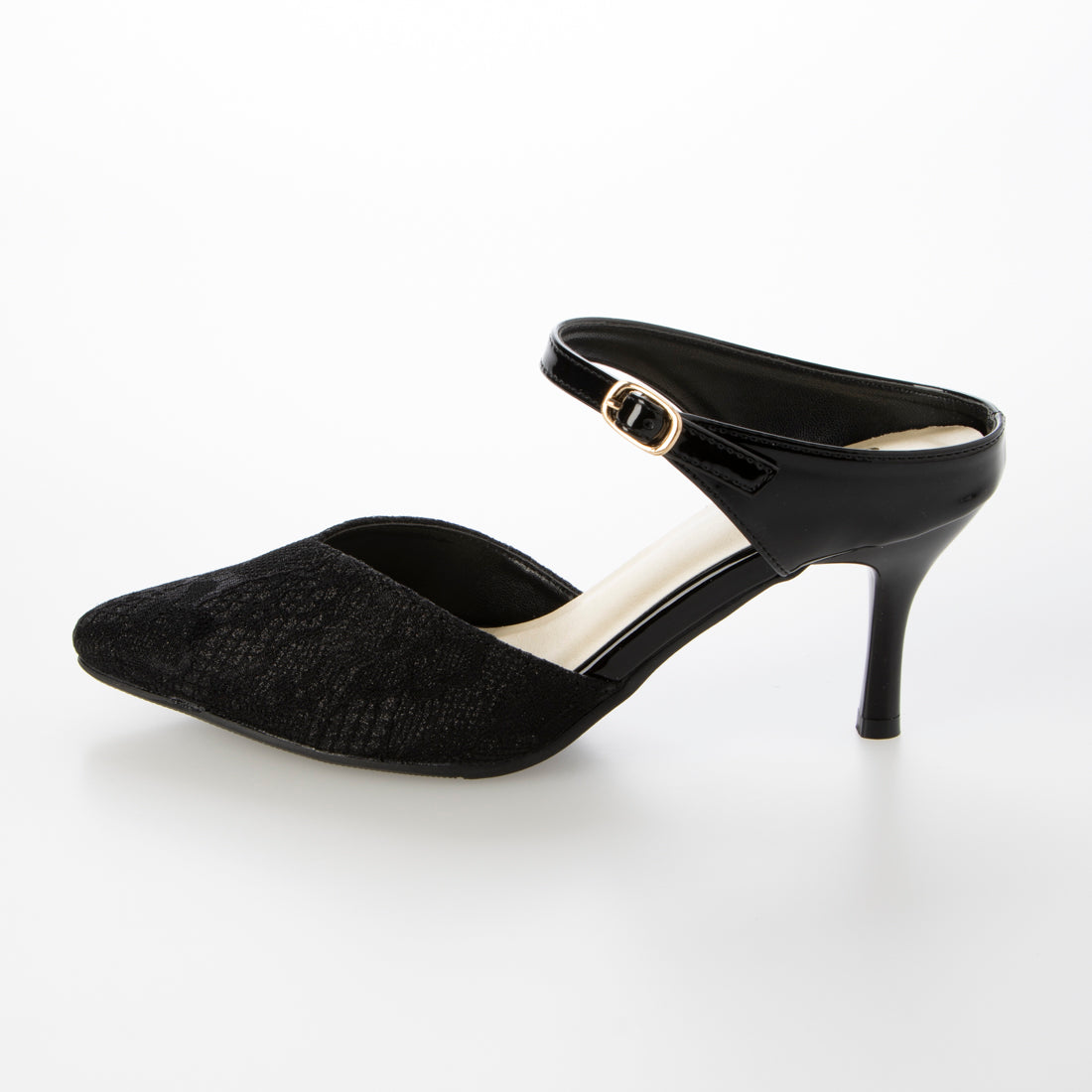 Lusdot. Mixed Material Combination Mule Sandals