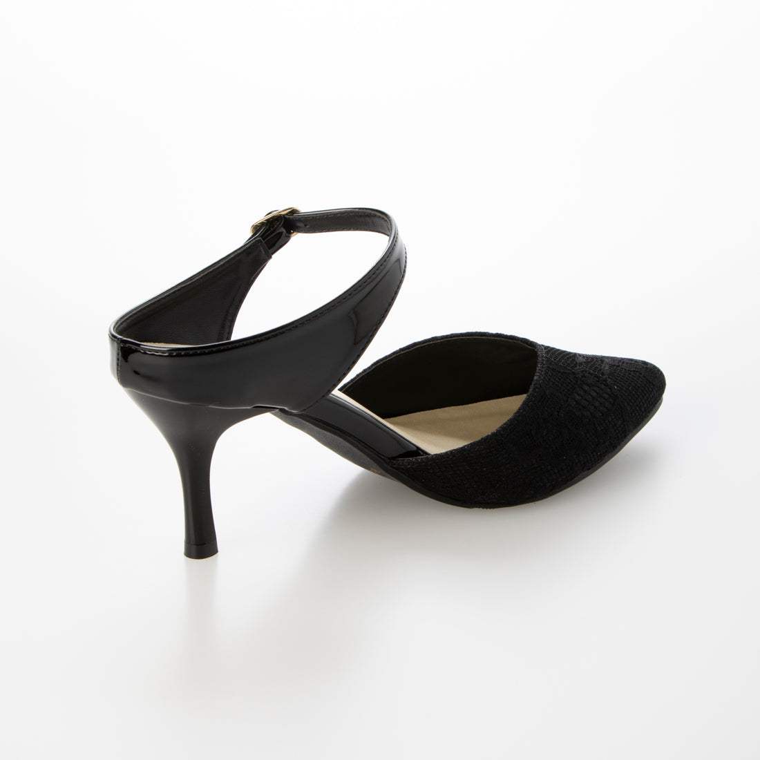 ラスドット lus. 異素材コンビミュールサンダル