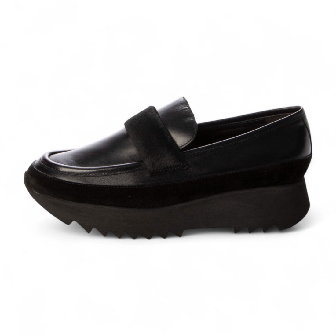 ルカ グロッシ Luca Grossi 厚底シャークソールローファー (ブラックコンビ) ブラックコンビ