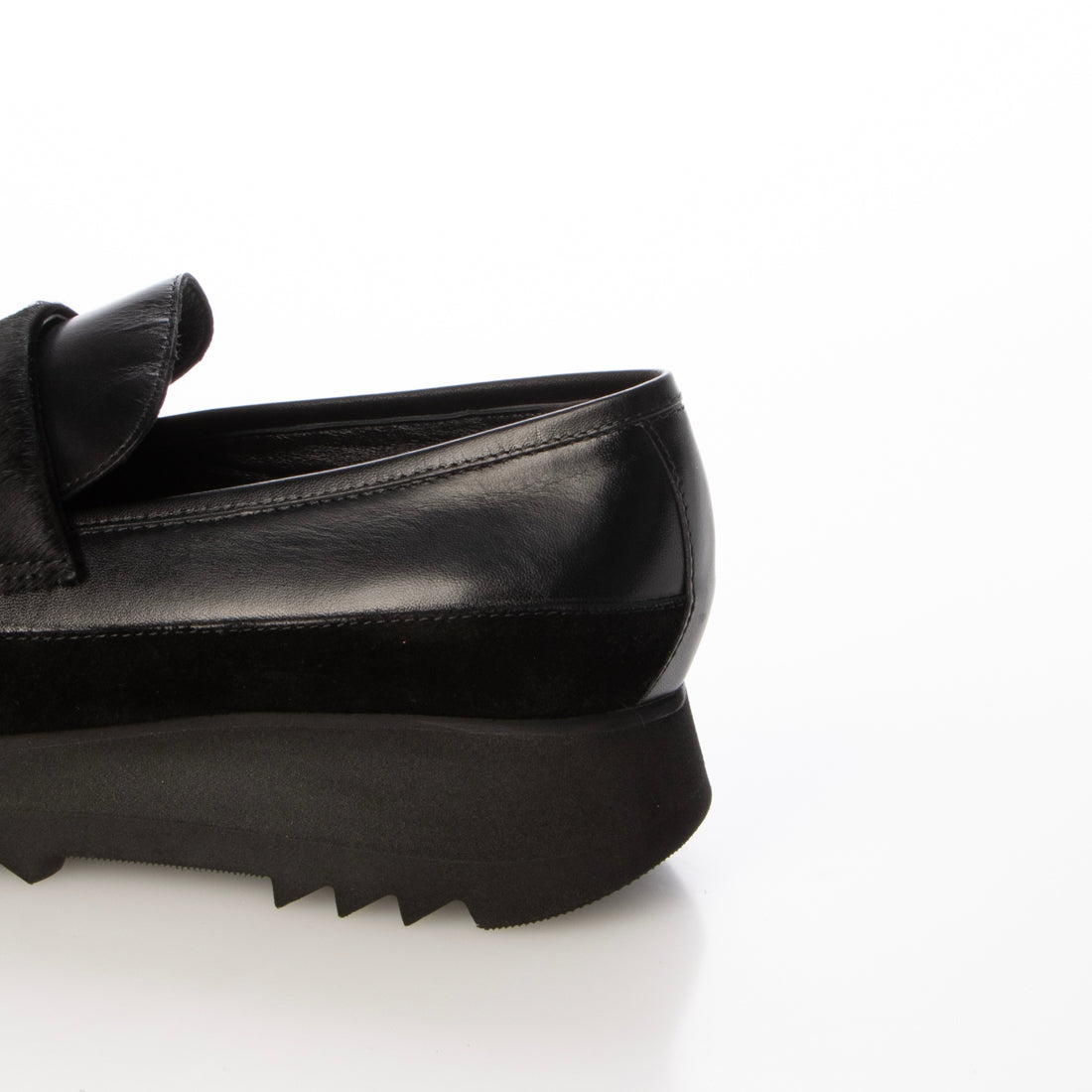 ルカ グロッシ Luca Grossi 厚底シャークソールローファー (ブラックコンビ) ブラックコンビ