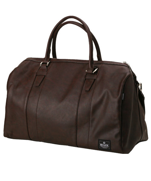 ラグスタイル LUXSTYLE REGiSTAストラップ付きPUレザーボストンバック/ボストンバッグ メンズ PUレザー 旅行バッグ トラベルバッグ 25L