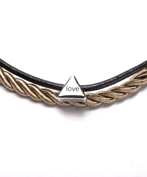 ラグスタイル LUXSTYLE 2連レザーアンクレット/アンクレット メンズ ロゴ レザー (ブラウン) ブラウン