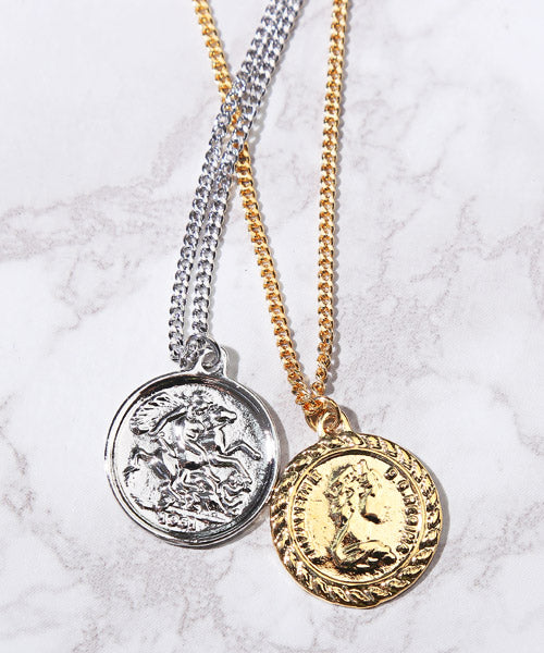 ラグスタイル LUXSTYLE コインモチーフ喜平チェーンネックレス/ネックレス メンズ コイン アクセサリー 喜平 チャーム