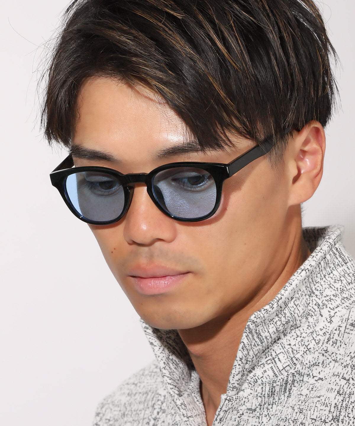 ラグスタイル LUXSTYLE UVカットウェリントンサングラス/サングラス ウェリントン メンズ レディース 男女兼用 UVカット 黒縁 デミ柄 べっ甲柄