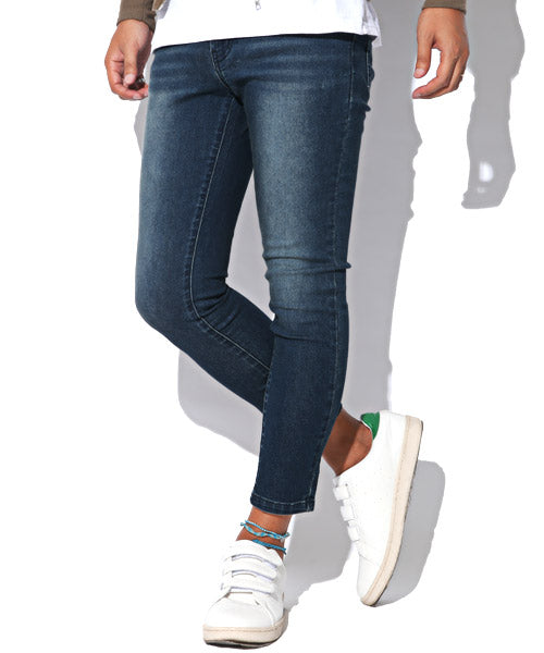 ラグスタイル LUXSTYLE スーパーストレッチスキニーデニムアンクルパンツ/アンクルパンツ メンズ クロップドパンツ スキニー デニム パンツ ストレッチ,ネイビー