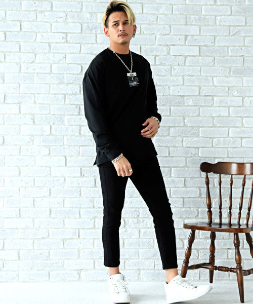 ラグスタイル LUXSTYLE スーパーストレッチスキニーデニムアンクルパンツ/アンクルパンツ メンズ クロップドパンツ スキニー デニム パンツ ストレッチ