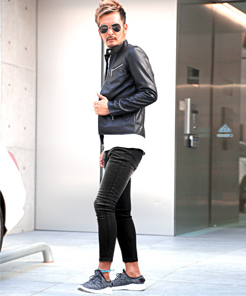 ラグスタイル LUXSTYLE スーパーストレッチスキニーデニムアンクルパンツ/アンクルパンツ メンズ クロップドパンツ スキニー デニム パンツ ストレッチ
