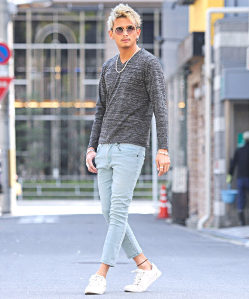 ラグスタイル LUXSTYLE スーパーストレッチスキニーデニムアンクルパンツ/アンクルパンツ メンズ クロップドパンツ スキニー デニム パンツ ストレッチ
