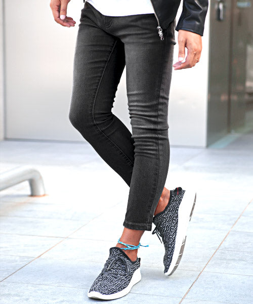 ラグスタイル LUXSTYLE スーパーストレッチスキニーデニムアンクルパンツ/アンクルパンツ メンズ クロップドパンツ スキニー デニム パンツ ストレッチ,ダークグレー