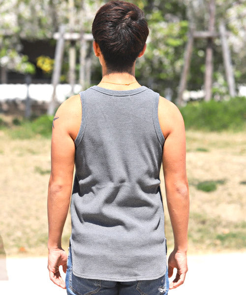 ラグスタイル LUXSTYLE ワッフルタンクトップ/タンクトップ メンズ ワッフル ミディアム丈