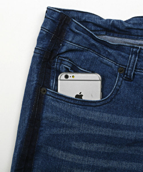 ラグスタイル LUXSTYLE サイドラインスーパーストレッチスキニーデニムアンクルパンツ/スキニー デニム アンクル メンズ ストレッチ サイドライン ダメージ