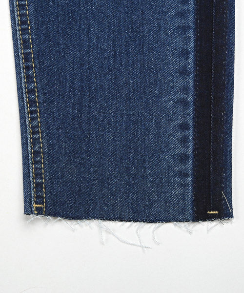 ラグスタイル LUXSTYLE サイドラインスーパーストレッチスキニーデニムアンクルパンツ/スキニー デニム アンクル メンズ ストレッチ サイドライン ダメージ