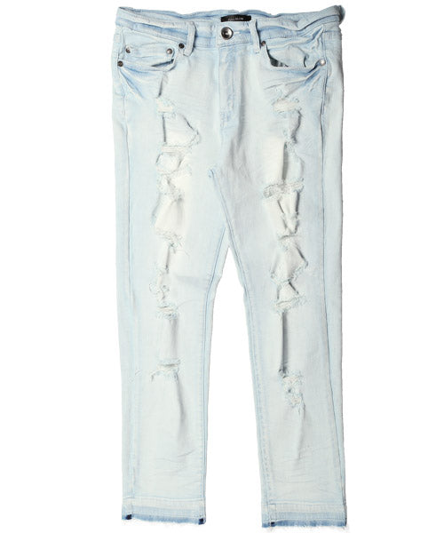 ラグスタイル LUXSTYLE ハードダメージ加工カットオフアンクルデニムスキニーパンツ/デニム パンツ スキニー アンクル ダメージ カットオフ