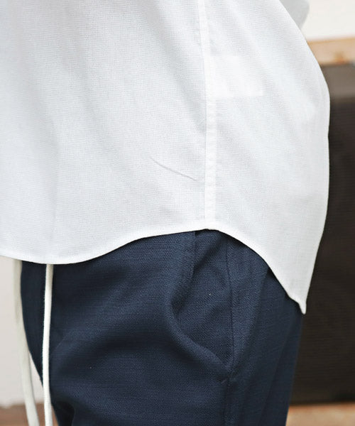 ラグスタイル LUXSTYLE パナマ織りレギュラーカラーシャツ/長袖シャツ メンズ パナマ織り チェック柄 ストライプ柄 無地