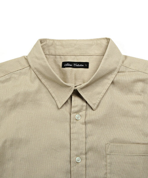 ラグスタイル LUXSTYLE パナマ織りレギュラーカラーシャツ/長袖シャツ メンズ パナマ織り チェック柄 ストライプ柄 無地