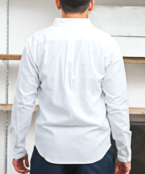 ラグスタイル LUXSTYLE パナマ織りレギュラーカラーシャツ/長袖シャツ メンズ パナマ織り チェック柄 ストライプ柄 無地