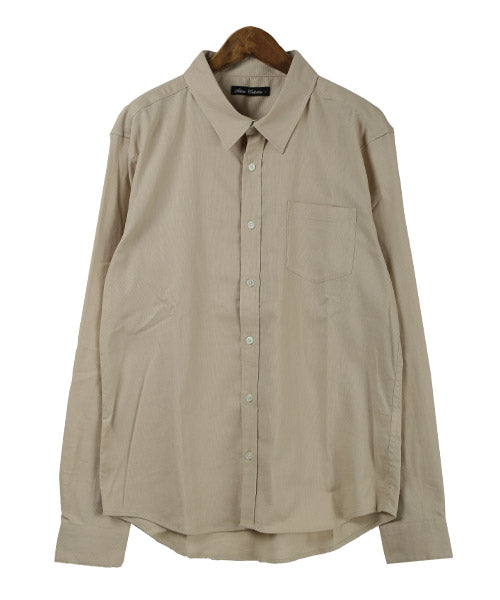 ラグスタイル LUXSTYLE パナマ織りレギュラーカラーシャツ/長袖シャツ メンズ パナマ織り チェック柄 ストライプ柄 無地