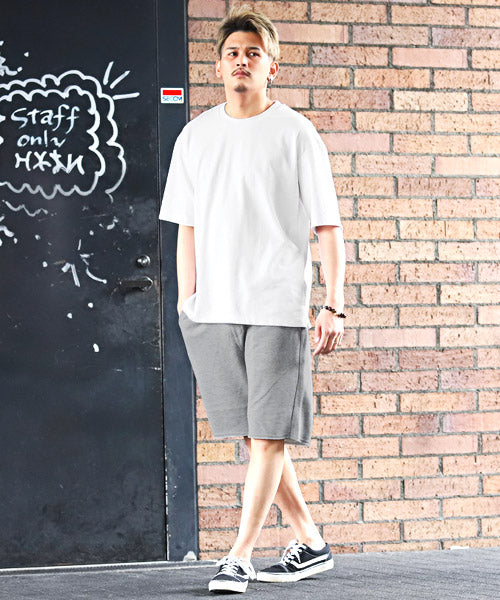 ラグスタイル LUXSTYLE カットオフ裏毛スウェットイージーショーツ/ショートパンツ メンズ スウェット イージーパンツ カットオフ