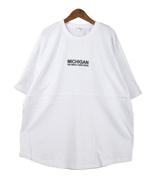 ラグスタイル LUXSTYLE 発泡バックロゴプリントBIGTシャツ/Tシャツ メンズ 半袖 ビッグシルエット 発泡プリント バック ロゴ (1ホワイト) 1ホワイト