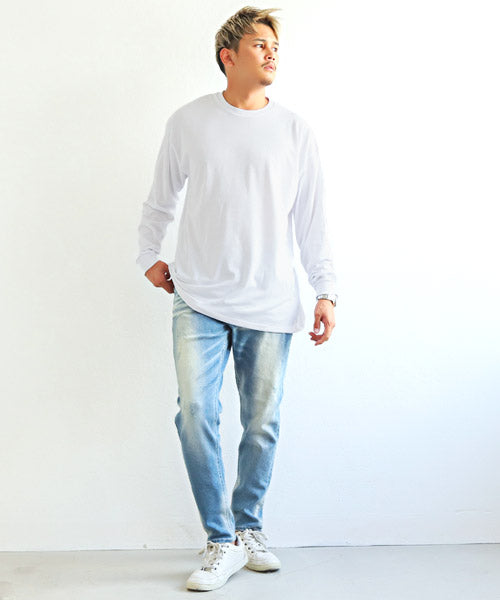 ラグスタイル LUXSTYLE バックロゴ半袖BIGTシャツ×無地ロンTアンサンブル/Tシャツ 半袖 長袖 メンズ アンサンブル レイヤード 2枚組 セット