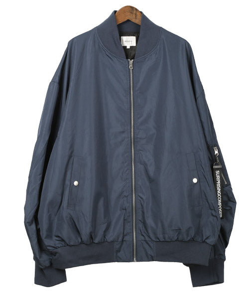 ラグスタイル LUXSTYLE 撥水ドロップショルダーMAー1ジャケット/MAー1 MA1 メンズ ジャケット ブルゾン ナイロン ビッグシルエット (カーキ) カーキ