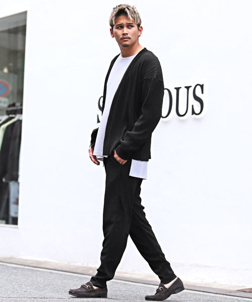 ラグスタイル LUXSTYLE プリーツイージーパンツ/テーパードパンツ メンズ イージーパンツ プリーツ