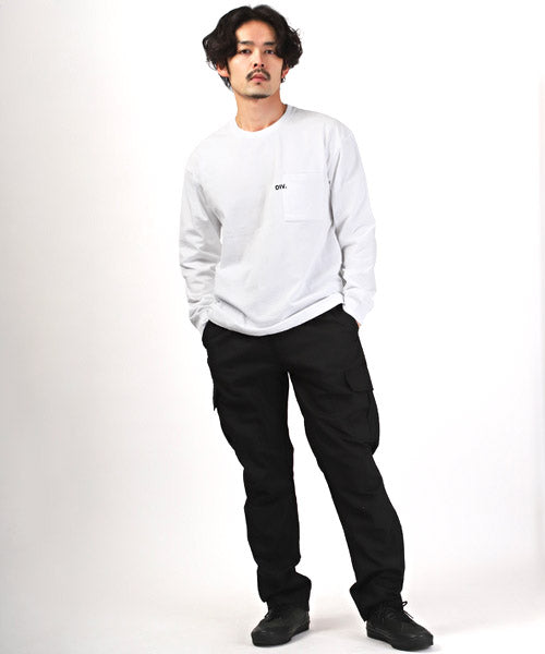 ラグスタイル LUXSTYLE TRAP/U天竺胸ポケットロゴ刺繍ロンT/ロンT メンズ 長袖Tシャツ ポケット ロゴ 刺繍 ワンポイント