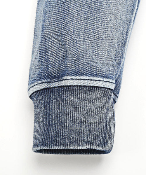 ラグスタイル LUXSTYLE カットデニムジャガードテープZIPパーカー/パーカー メンズ カットデニム ジップアップ ロゴテープ