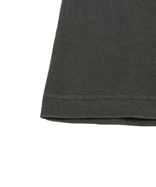 ラグスタイル LUXSTYLE 硫化染めロゴプリントロンT/ロンT メンズ 長袖Tシャツ 硫化染め 色落ち加工 ロゴ プリント