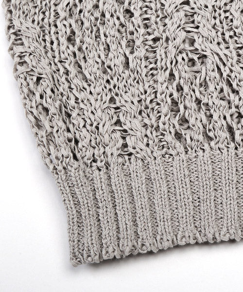 ラグスタイル LUXSTYLE テープヤーンレース編みニット/ニット メンズ レディース セーター 透かし編み レース編み 総柄 春夏