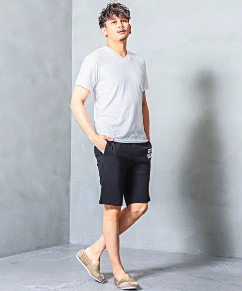 ラグスタイル LUXSTYLE パイルVネック半袖Tシャツ/Tシャツ メンズ 半袖 Vネック パイル地 タオル地 無地Tシャツ (チャコール) チャコール