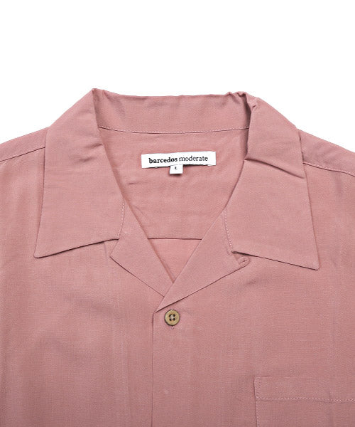 ラグスタイル LUXSTYLE レーヨン無地アロハシャツ/半袖シャツ メンズ オープンカラー アロハシャツ レーヨン 無地 薄手 (ネイビー) ネイビー