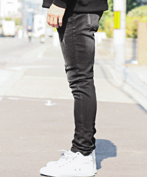 ラグスタイル LUXSTYLE ダメージスキニーデニムパンツ/デニムパンツ メンズ スキニーパンツ ストレッチ ダメージ スリム