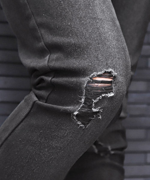 ラグスタイル LUXSTYLE ダメージスキニーデニムパンツ/デニムパンツ メンズ スキニーパンツ ストレッチ ダメージ スリム