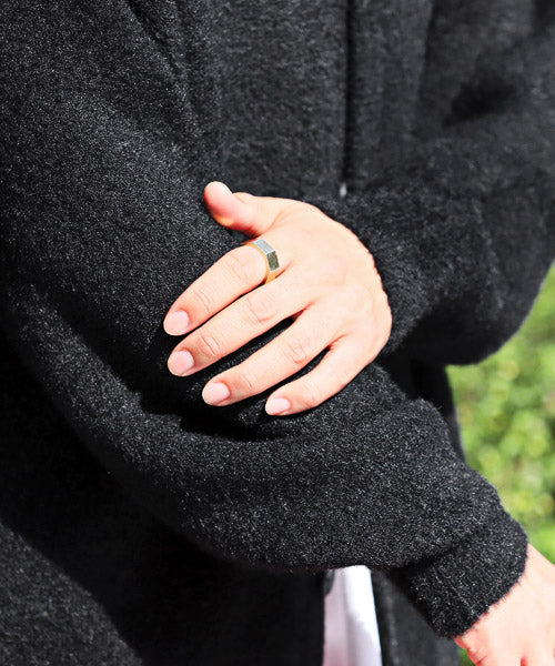 ラグスタイル LUXSTYLE フェザーヤーンカーディガン/カーディガン メンズ ニット ビッグシルエット フェザーヤーン シャギーニット モヘア (4チャコール) 4チャコール