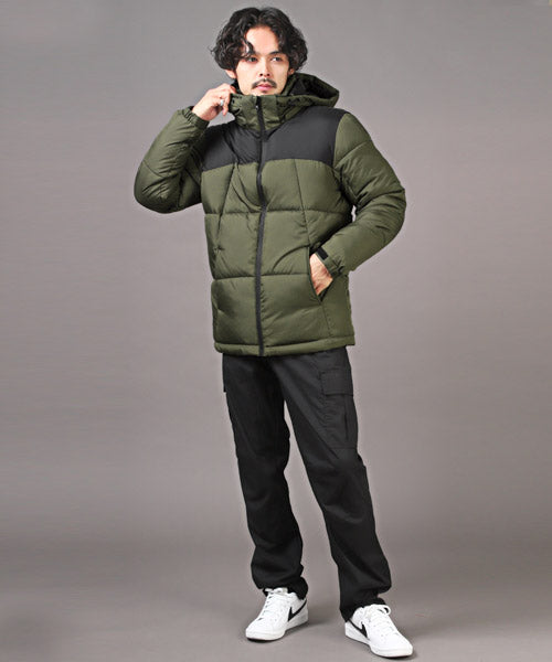 LUXSTYLE Rag Style Mid-Weight Switch Jacket / Mid-Weight Jacket Men's Blouson Hood Fake Down Warm Cold Protection