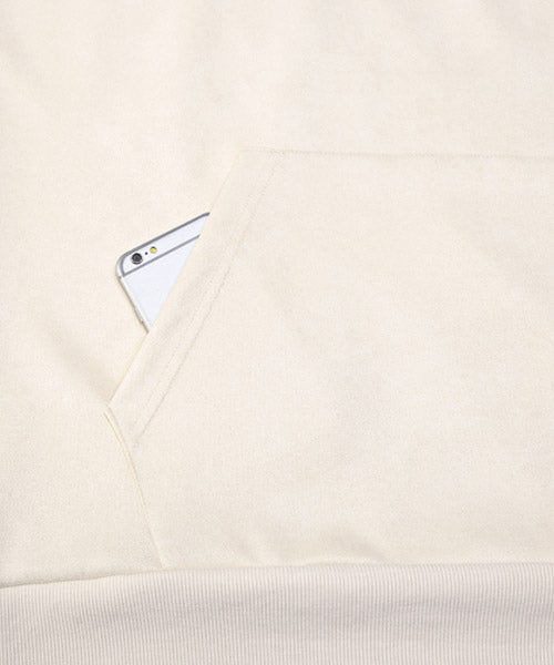 ラグスタイル LUXSTYLE ローズ刺繍スエードパーカー/パーカー メンズ スウェード ビッグシルエット 薔薇 刺繍 ロゴ