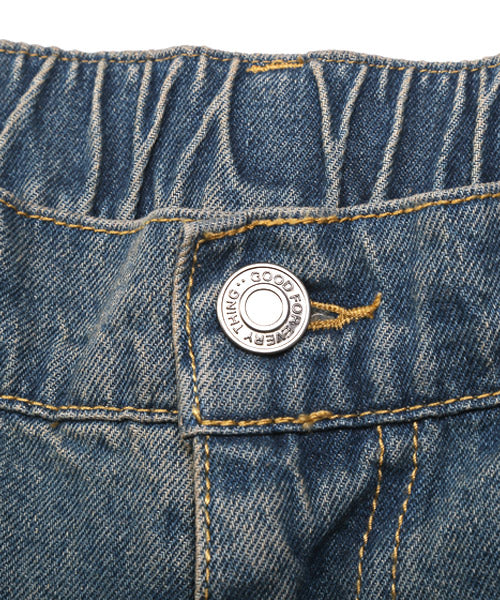 ラグスタイル LUXSTYLE ダメージデニムバギーパンツ/デニムパンツ メンズ ワイド バギーパンツ ダメージ ジーンズ (1サックス) 1サックス